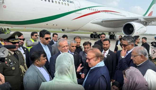 به منظور ادای احترام به اقبال لاهوری؛ رئیس جمهور پزشکیان دقایقی پیش وارد لاهور شد